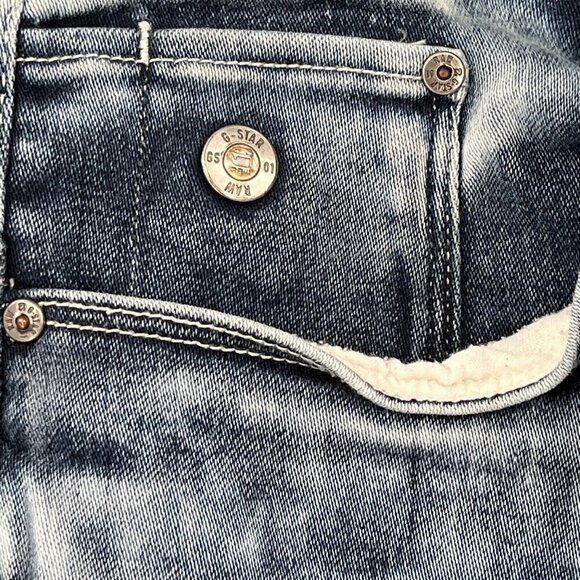 G Star Raw For The‎ Oceans Type C 3D Jeans Light Acid Wash Pharrell 26x28 Barrel - Picture 6 of 16